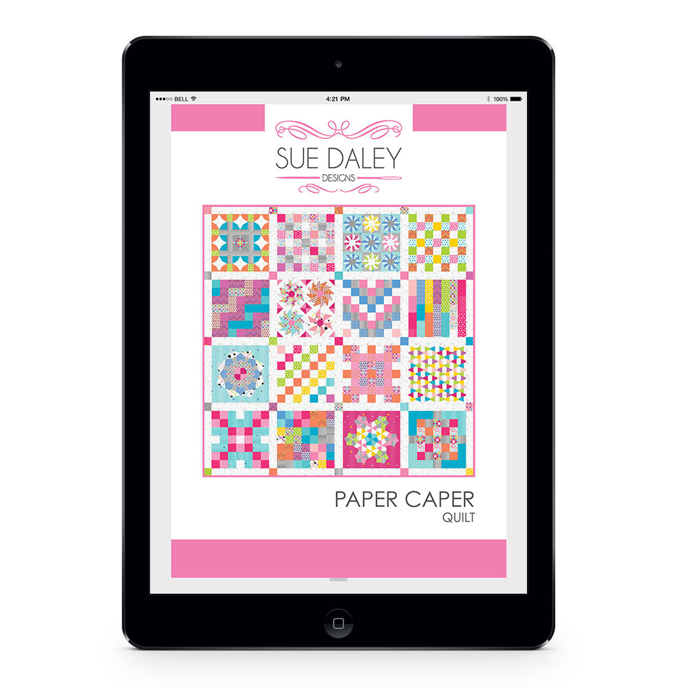 Paper Caper Finishing Quilt PDF-Muster 