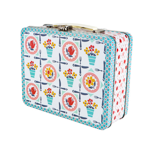 Kochbuch Vintage Metall Lunchbox