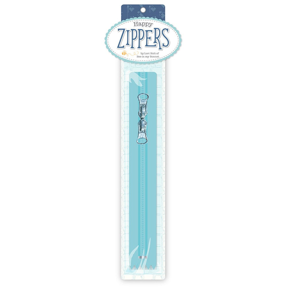 16" Happy Zipper Aqua