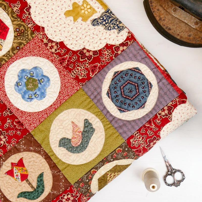 Antikes Sampler-Quiltmuster