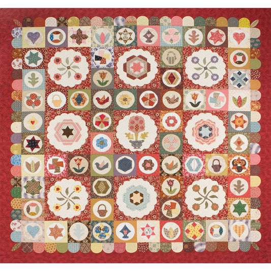 Antikes Sampler-Quiltmuster