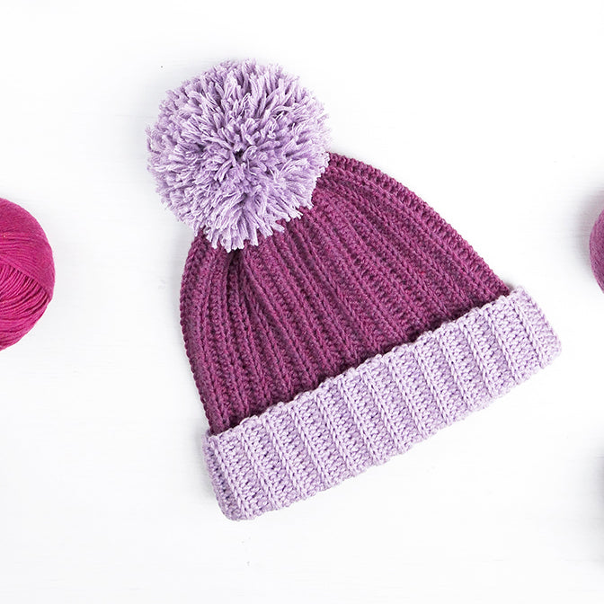 Bobble Beanie Printed Pattern