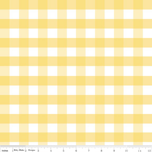 1/2" Large Gingham Yellow