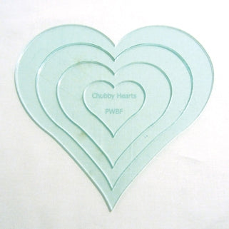 Applikation Chubby Hearts – 4er-Set