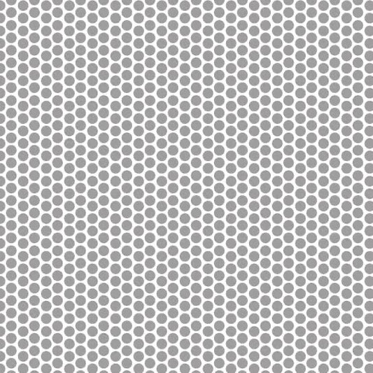 Honeycomb Dot Gray on White