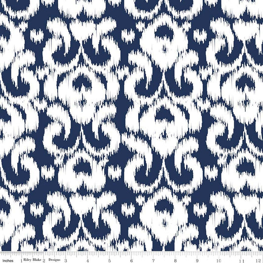 Stricken Sie Ikat Navy 2m