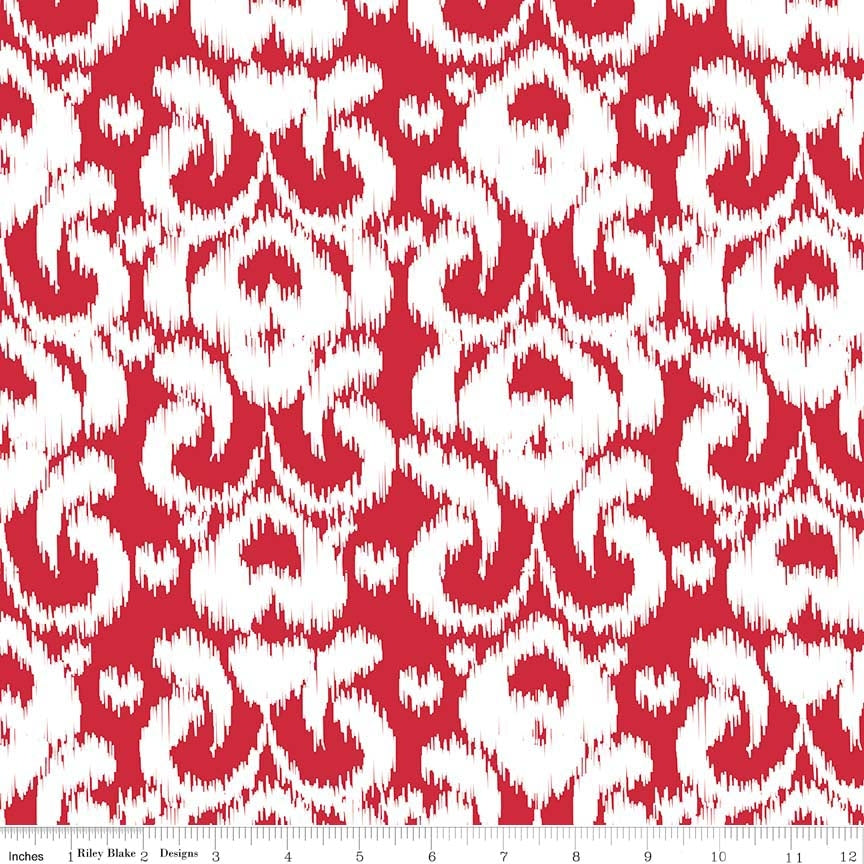 Knit Ikat Red 2m