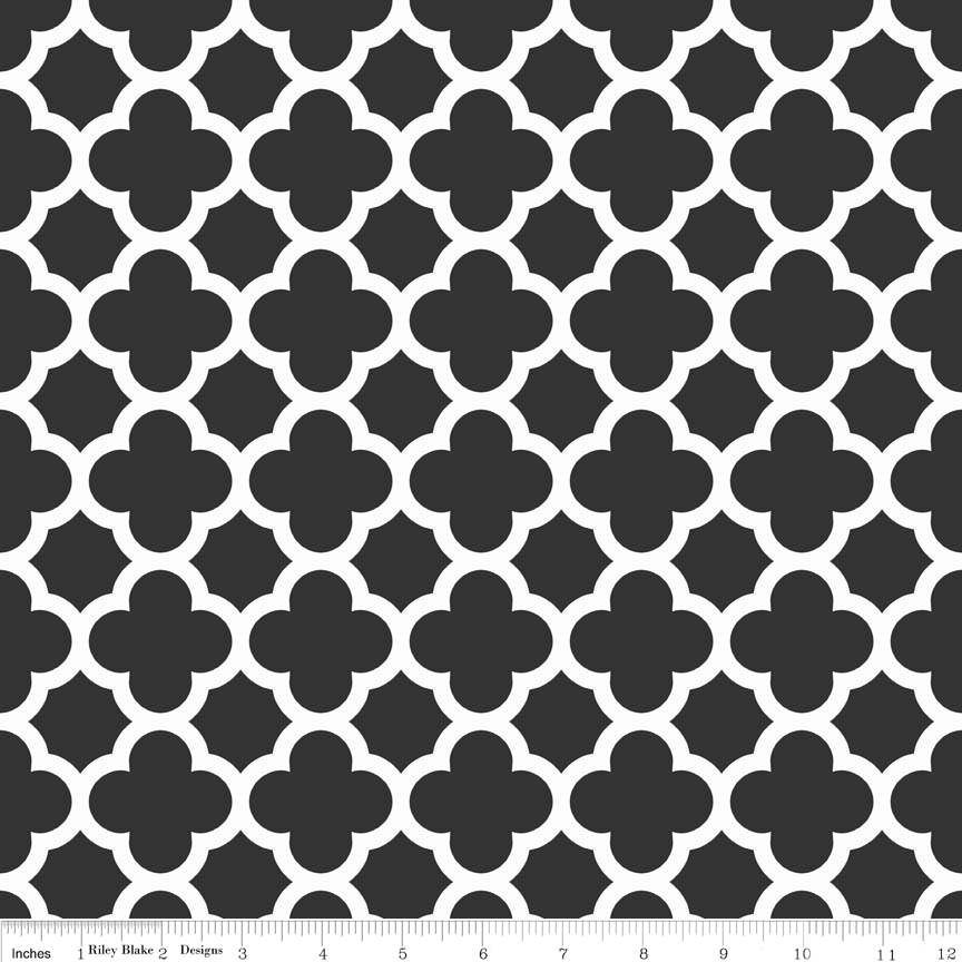 Knit Quatrefoil Black 3.5m