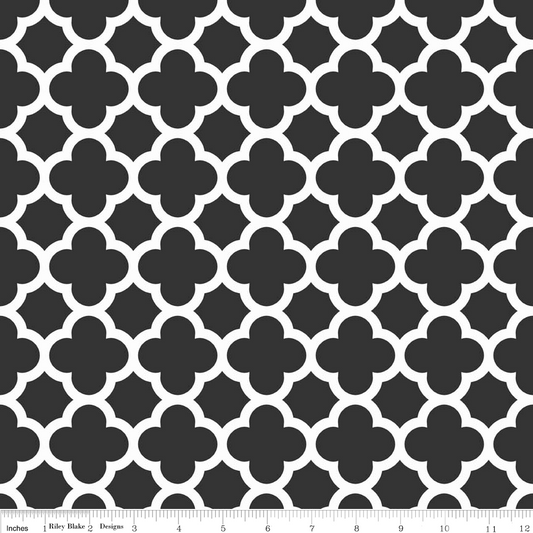 Knit Quatrefoil Black 3.5m