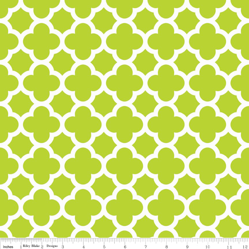 Knit Quatrefoil Lime 3.9m