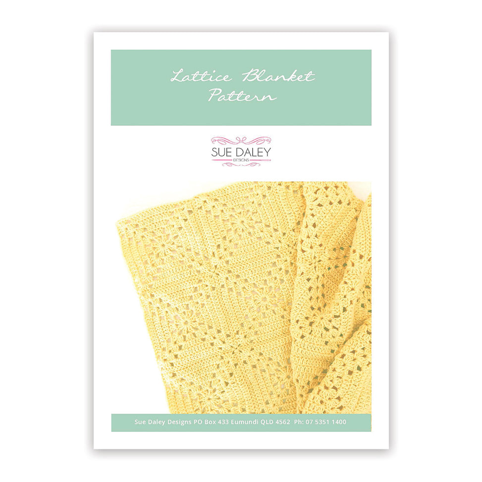 Crochet Lattice Blanket Printed Pattern