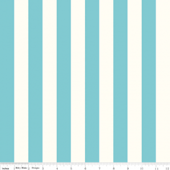 1" Le Creme Stripe Aqua