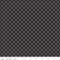 Swiss Dots White Dot on Black