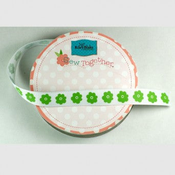 5/8" Flower Grosgrain Ribbon - Various Colours