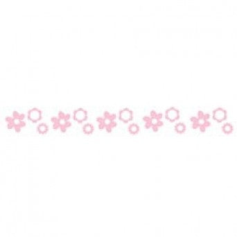 3/8" Flower Grosgrain Ribbon - Various Colours