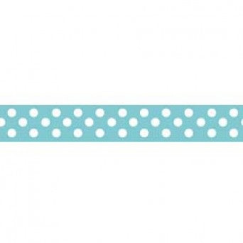 3/8" White Dots Grosgrain Ribbon - Various Colours