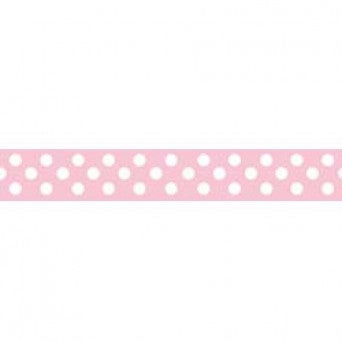 3/8" White Dots Grosgrain Ribbon - Various Colours