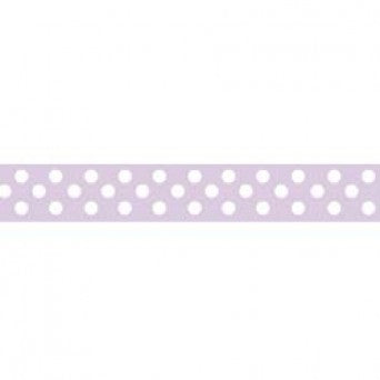 3/8" White Dots Grosgrain Ribbon - Various Colours