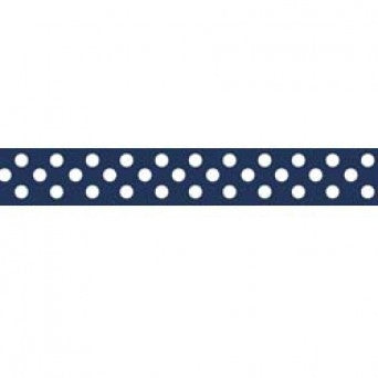 3/8" White Dots Grosgrain Ribbon - Various Colours