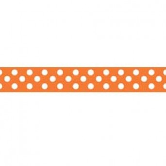 3/8" White Dots Grosgrain Ribbon - Various Colours