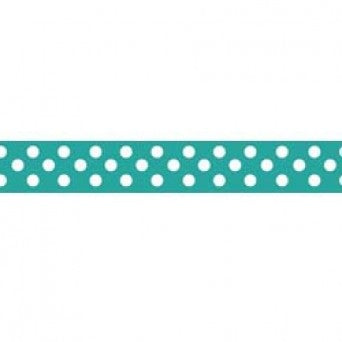 3/8" White Dots Grosgrain Ribbon - Various Colours