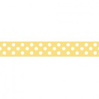 3/8" White Dots Grosgrain Ribbon - Various Colours